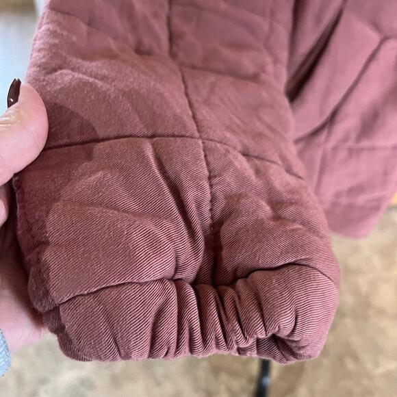 FREE PEOPLE quilted jacket, women's size L , cherry cola color - Picture 4 of 6